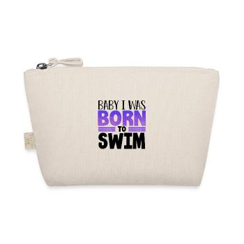 Cadeau de nageur Bébé je suis né pour nager Cadeau pour - Trousse biologique - nature - Devant