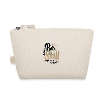 Christianity Be Still Psalm 46 10 Christian Gift - Organic Pouch - nature - Front