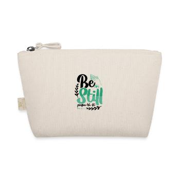Christianity Be Still Psalm 46 10 Christian Gifts - Organic Pouch - nature - Front