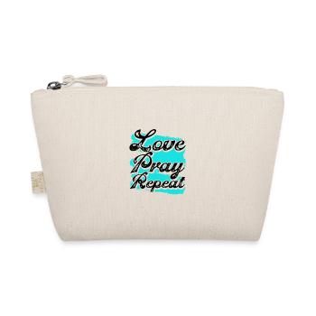 Christianity Gift Love Pray Repeat Christian Gift - Organic Pouch - nature - Front