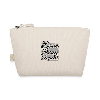 Christianity Gift Love Pray Repeat Christian Gifts - Organic Pouch - nature - Front