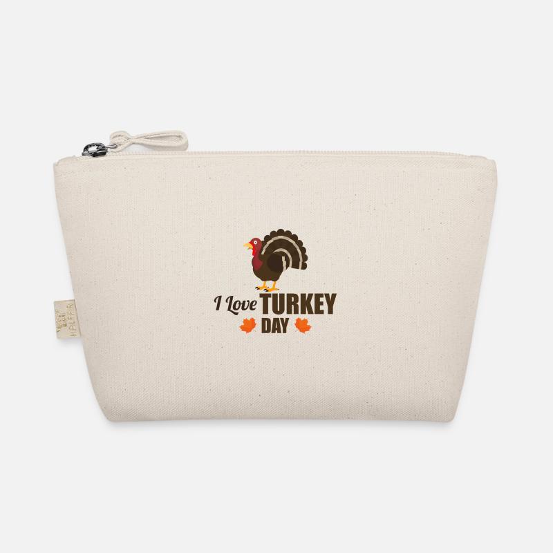 Fall Fun I love Turkey Day Thanksgiving Organic Pouch