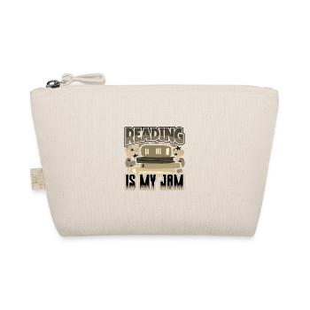 Reading is My Jam Fun Book Lover Gifts for - Organic Pouch - nature - Front