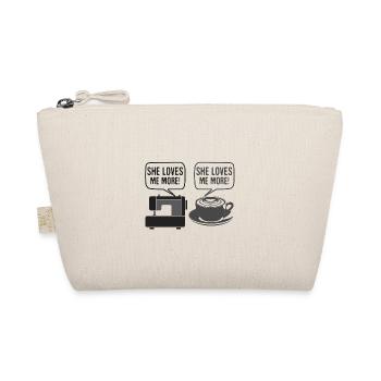 Cadeau d’humour de couture Elle m’aime plus coudre - Trousse biologique - nature - Devant