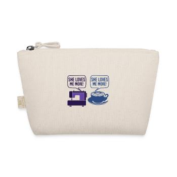 Cadeau d’humour de couture Elle m’aime plus coudre - Trousse biologique - nature - Devant