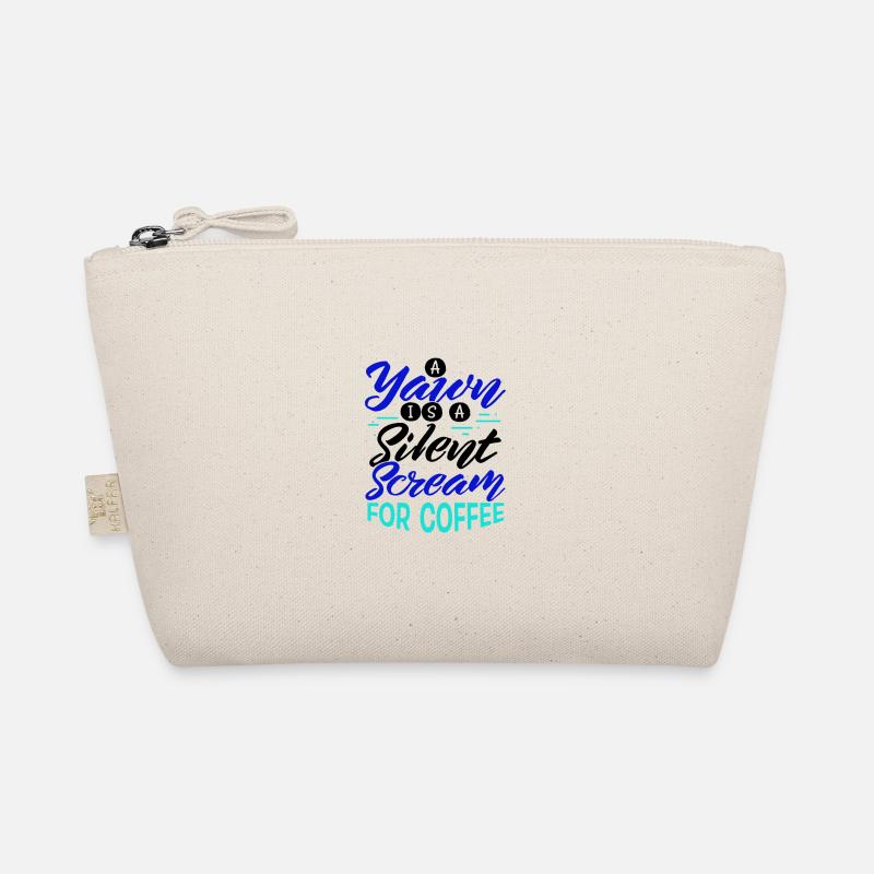 Coffee Drinker Gift Yawn est Scream for Coffee Trousse biologique