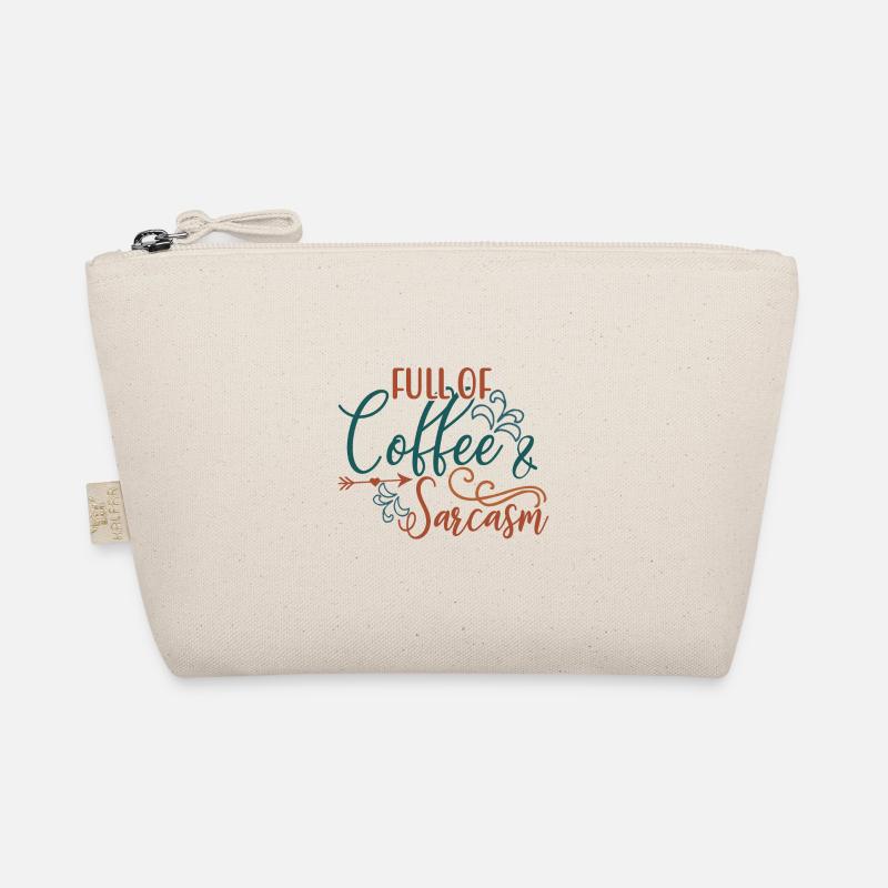 Kaffeetrinker Geschenk voller Kaffee und Sarkasmus Bio-Täschchen