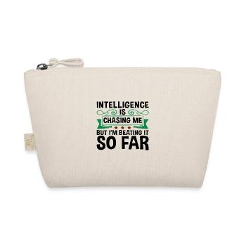 Sarcastic Intelligence Chasing Me Beating It So - Organic Pouch - nature - Front