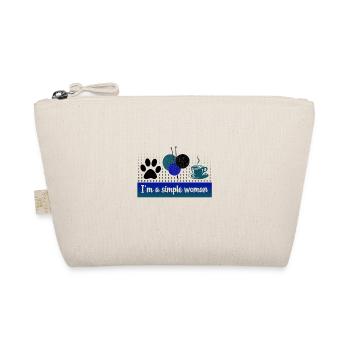 Strickerin Geschenk Ich bin eine einfache Frau Geschenke Hund Katze - Bio-Täschchen - Natur - Vorne