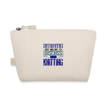 Cadeau de tricot introverti prêt à discuter - Trousse biologique - nature - Devant