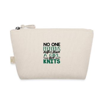 Cadeau de tricot de fille Personne ne fait mieux que - Trousse biologique - nature - Devant