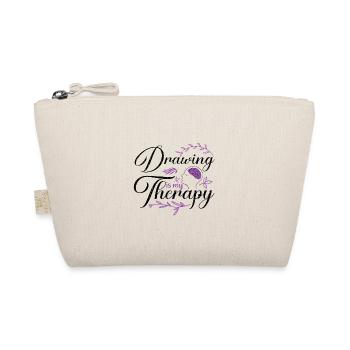 Artist Gifts Drawing is My Therapy Gift for Artist - Organic Pouch - nature - Front