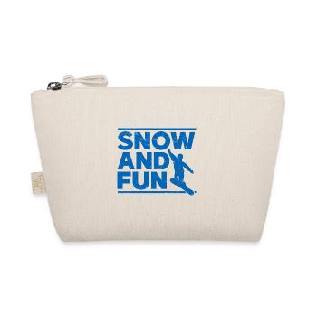 Skiing Snowboard Mountains Holiday Snow Freestyle - Organic Pouch - nature - Front