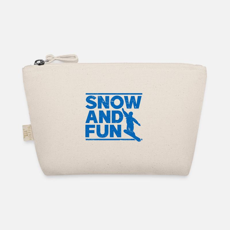 Skiing Snowboard Mountains Holiday Snow Freestyle Organic Pouch