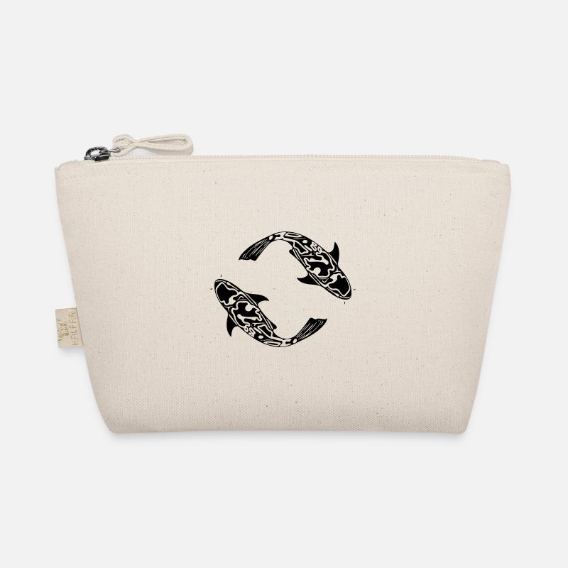 Two Koi Carp Fish Vector Organic Pouch