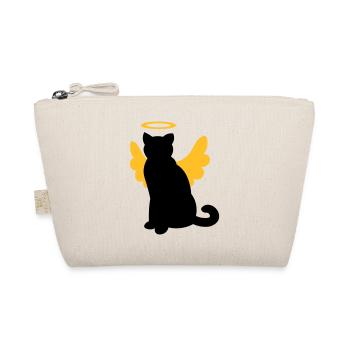 Chat aux ailes d'ange et halo - Trousse biologique - nature - Devant