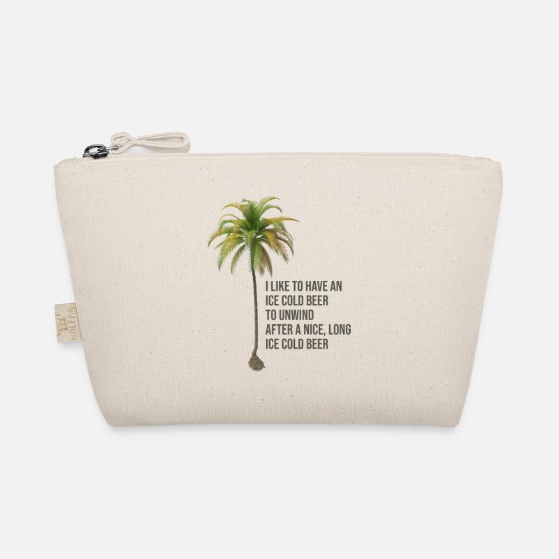 Palm Tree Quote - Organic Pouch - nature