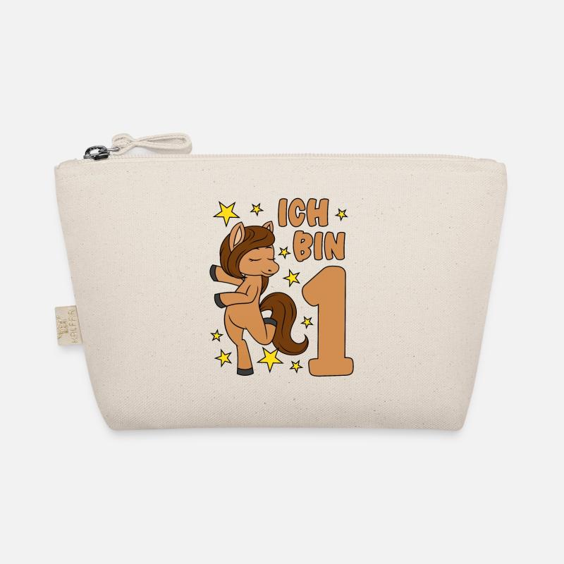 1. Geburtstag Mädchen süßes Pferd Ich bin 1 Bio-Täschchen
