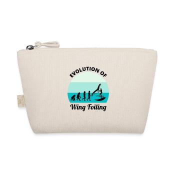 Wing Foiling Surfing Evolution Funny - Organic Pouch - nature - Front