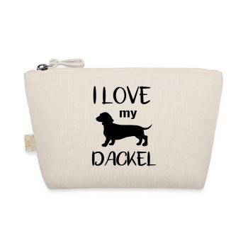 Dackel Hundeliebhaber Hundebesitzer Geschenkidee - Bio-Täschchen - Natur - Vorne