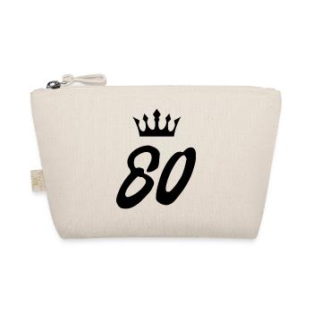 80 Zahl Krone - Bio-Täschchen - Natur - Vorne