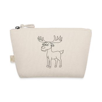 Moose Comic Animal - Organic Pouch - nature - Front