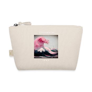 Pink Kanagawa Wave Wave - Organic Pouch - nature - Front