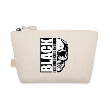 black colourful enough skull | Colors can be changed - Organic Pouch - nature - Front