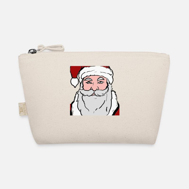 Weihnachtsmann Nikolaus Santa Geschenkidee - Bio-Täschchen - Natur