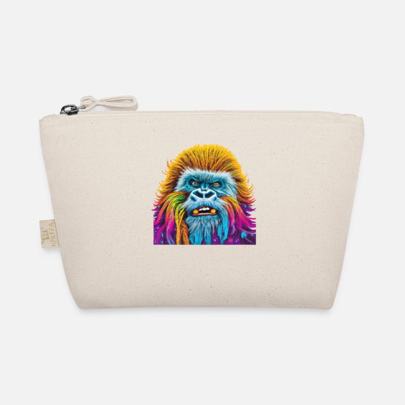 Yeti bunt Geschenkidee A.I. Art - Bio-Täschchen - Natur