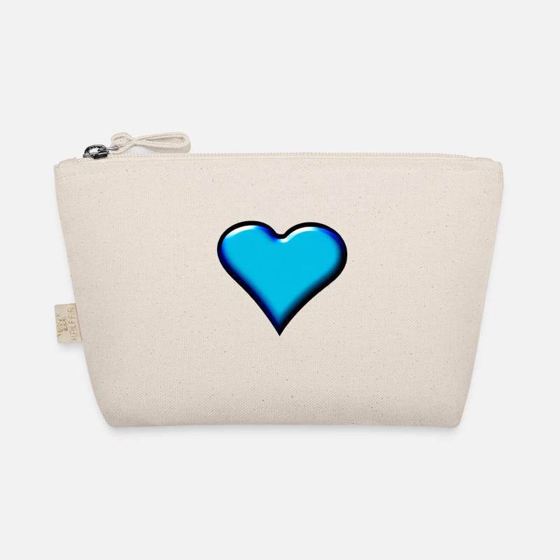 Heart blue light blue gift idea Organic Pouch