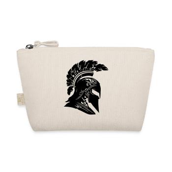 Spartan Helmet Gladiator Warrior Sparta - Organic Pouch - nature - Front