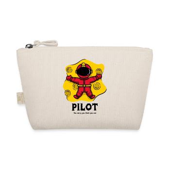 Pilot, Cartoon Spaceman - Bio-Täschchen - Natur - Vorne