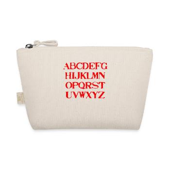 ABC Gift Idea Alphabet Letters Nursery - Organic Pouch - nature - Front