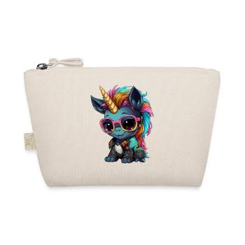 Punker Einhorn Design - Bio-Täschchen - Natur - Vorne