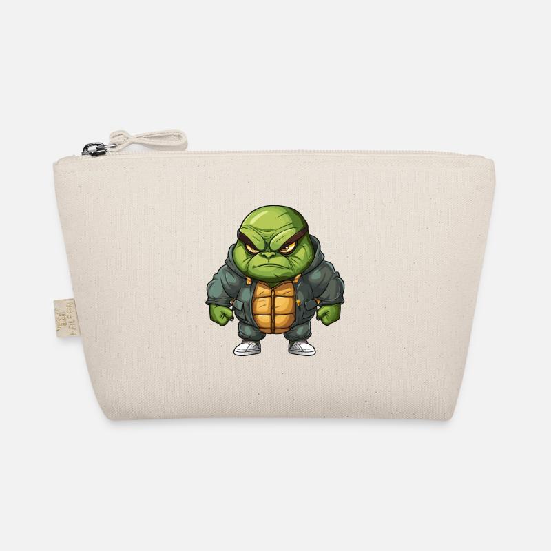 Grimmige Schildkröte Design - Cool & einzigartig Bio-Täschchen