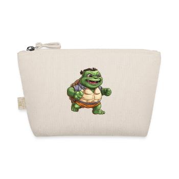 Drôle de tortue qui rit - Design joyeux - Trousse biologique - nature - Devant
