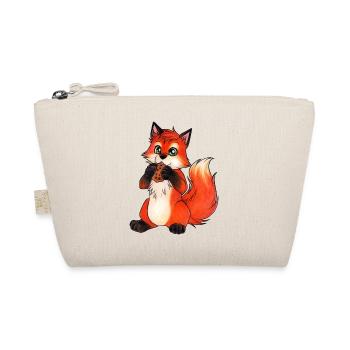 Niedlicher Fuchs mit Keksen Süßes Geschenk Diät - Bio-Täschchen - Natur - Vorne