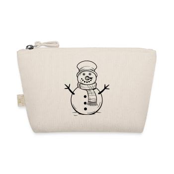 Schneemann Winter Comic - Bio-Täschchen - Natur - Vorne