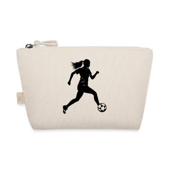 Joueuse De Football Silhouette Joueuse De Football Femme - Trousse biologique - nature - Devant