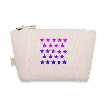 Pink Pink Violet Purple Stars Gift Idea - Organic Pouch - nature - Front
