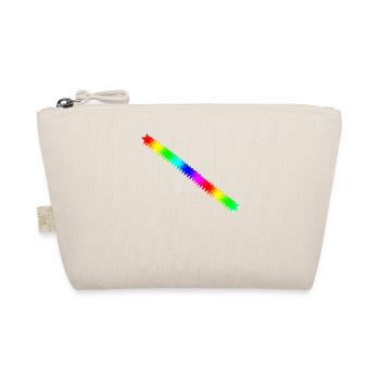 Sterne bunt Regenbogen Geschenkidee - Bio-Täschchen - Natur - Vorne