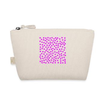 Pink stars gift idea pink - Organic Pouch - nature - Front