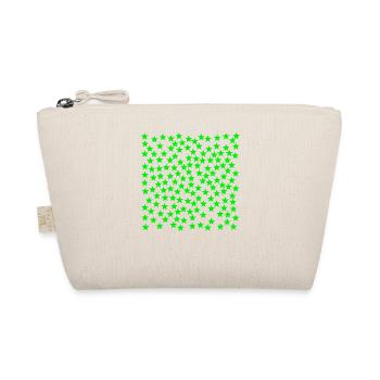 Stars Green Gift Idea - Organic Pouch - nature - Front