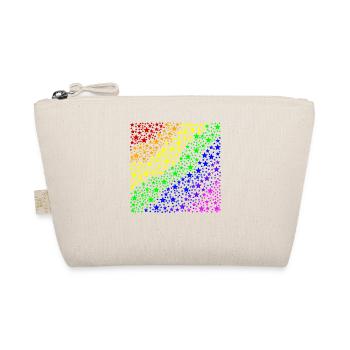 Sterne Regenbogen queer Geschenkidee LGBT LGBTQ+ - Bio-Täschchen - Natur - Vorne