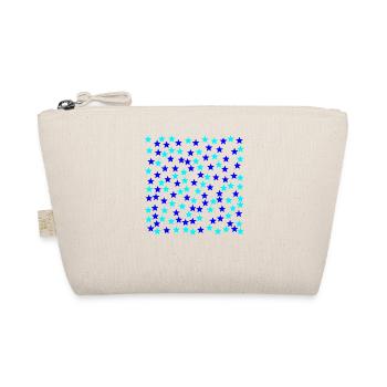 Idée cadeau étoiles bleu clair bleu foncé - Trousse biologique - nature - Devant