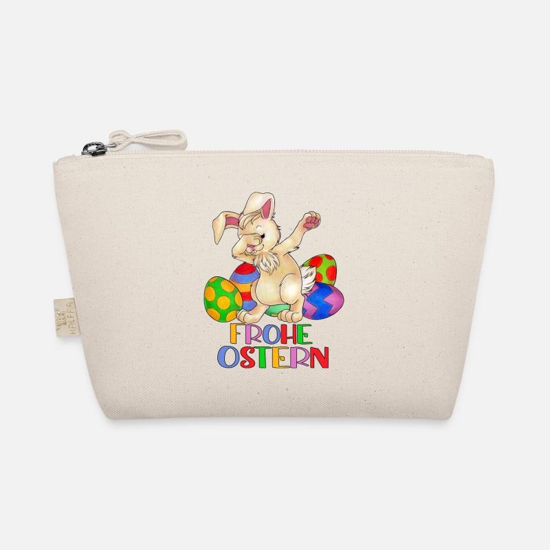 Frohe Ostern happy eastern Hasen Design Geschenk Bio-Täschchen