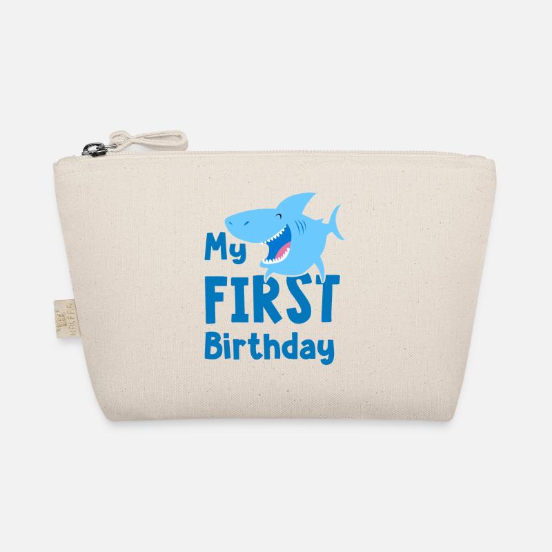 1er anniversaire garçon 1er requin - Trousse biologique - nature