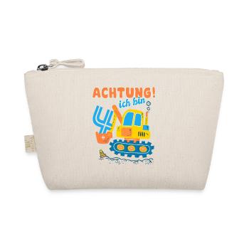 Ich bin 4 Geburtstag des Baggers, Geschenk 4 - Bio-Täschchen - Natur - Vorne