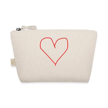 Heart ,red gift idea love in love - Organic Pouch - nature - Front